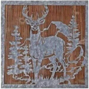 Wood and Metal Cutout Deer Wall Decoration Home Decor Christmas Holiday Gift
